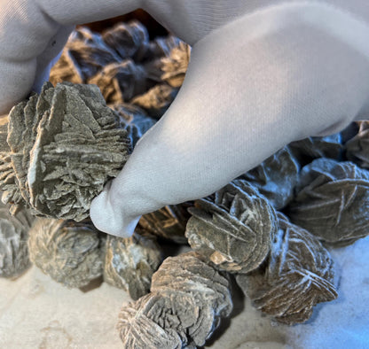 Desert Rose Quartz Crystal: Polished Carved Stone for Anxiety Relief