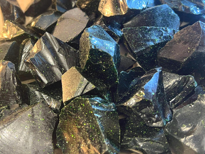 Green Goldstone Raw Crystal Polished Carved Stone for Anxiety Relief Home Decor Arts Crafts Christmas Birthday Gift Mineral