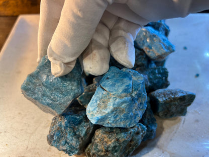 Raw Blue Apatite Crystals Natural Crystal Worry Stone Home Decor Anxiety Pocket Distraction Meditation Gift Birthday Christmas