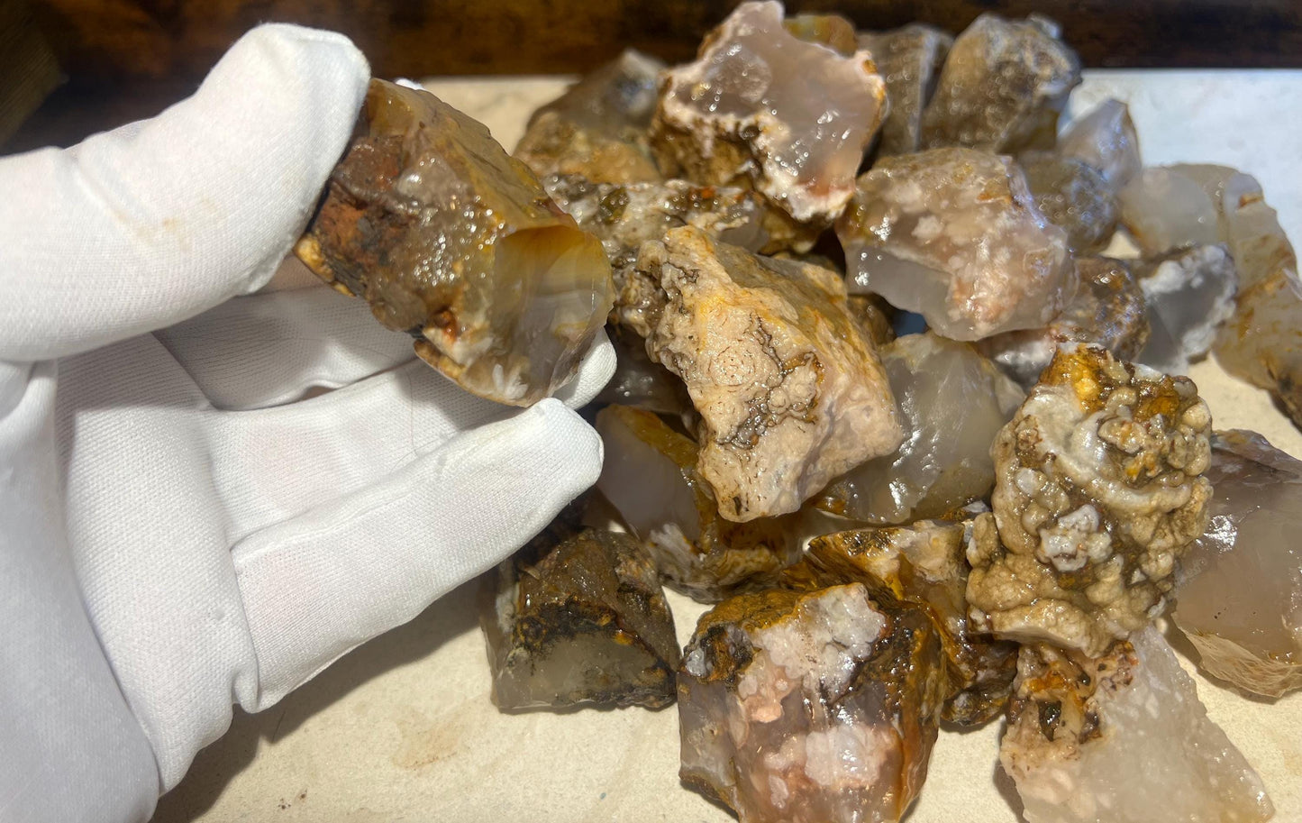 Flower Blossom Agate Crystal: Raw Carved Stone for Anxiety Relief