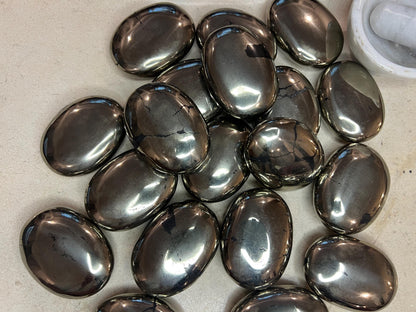 Iron Pyrite Palm Stone: Worry Stone, Stress Relief, Home Decor Home Decor Worry Pocket Stress Anxiety Palm Stone