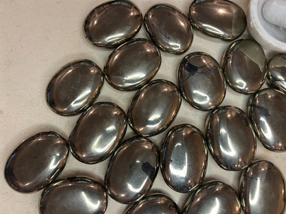 Iron Pyrite Palm Stone: Worry Stone, Stress Relief, Home Decor Home Decor Worry Pocket Stress Anxiety Palm Stone