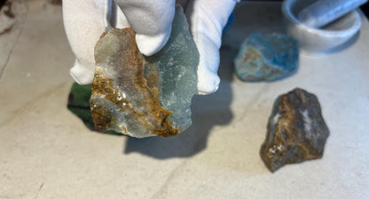 Raw Crystal Healing Power Pack: Blue Apatite, Ruby Fuchsite, Blue Onyx