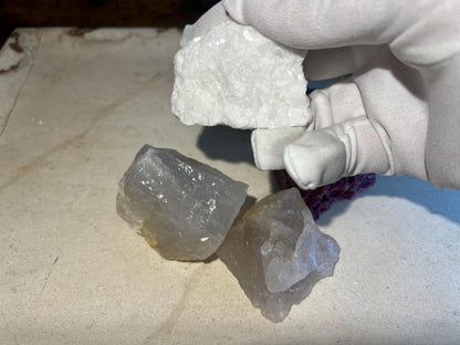 Peace & Courage Crystal Power Pack: Raw Ruby, Blue Quartz, White Jade