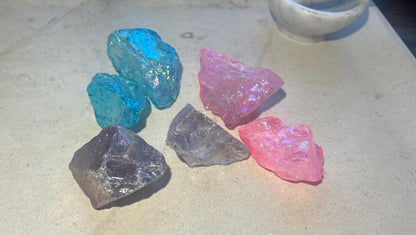 Raw Aura Quartz Crystal Power Pack, Spiritual Decor