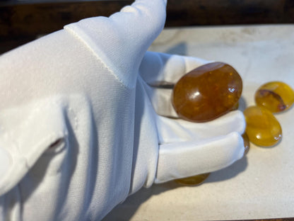 Yellow Fluorite Palm Natural Crystal Polished Worry Stone Home Decor Anxiety Pocket Distraction Meditation Gift Birthday Christmas