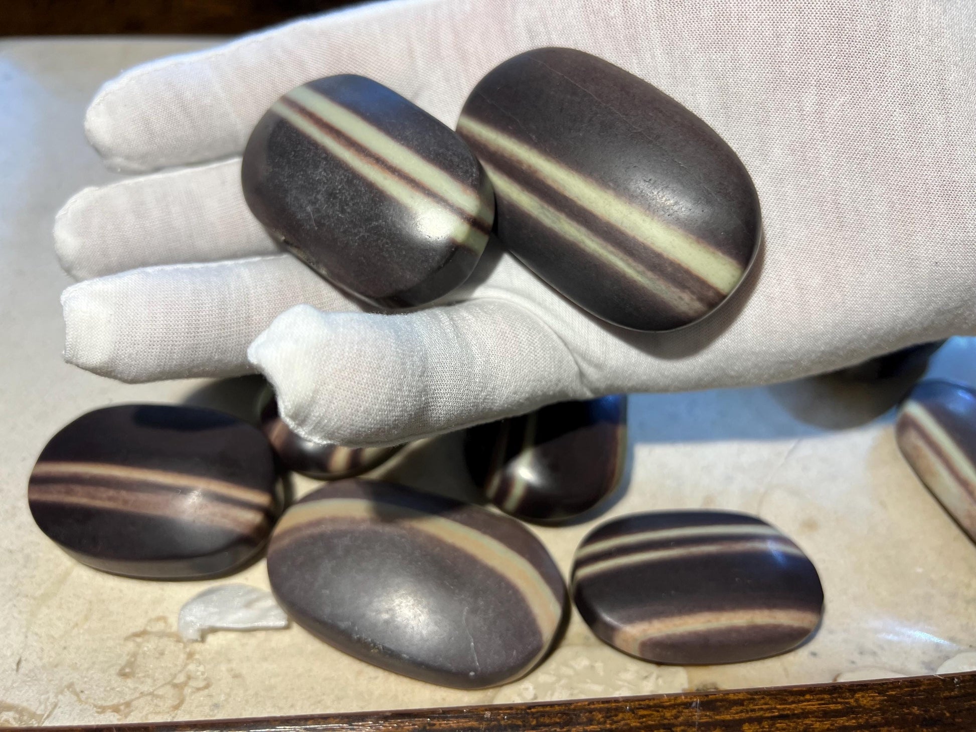 Purple Jade Natural Large Palm Stone Polished Carved Crystal Distraction Anxiety Christmas Holiday Decor Xmas Birthday Gift Birthday Worry