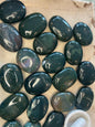 Kathiawar Peninsula India Bloodstone Polished Carved Crystal for Anxiety Relief Palm Stones Pocket Stress Relief Distraction Birthday Gift