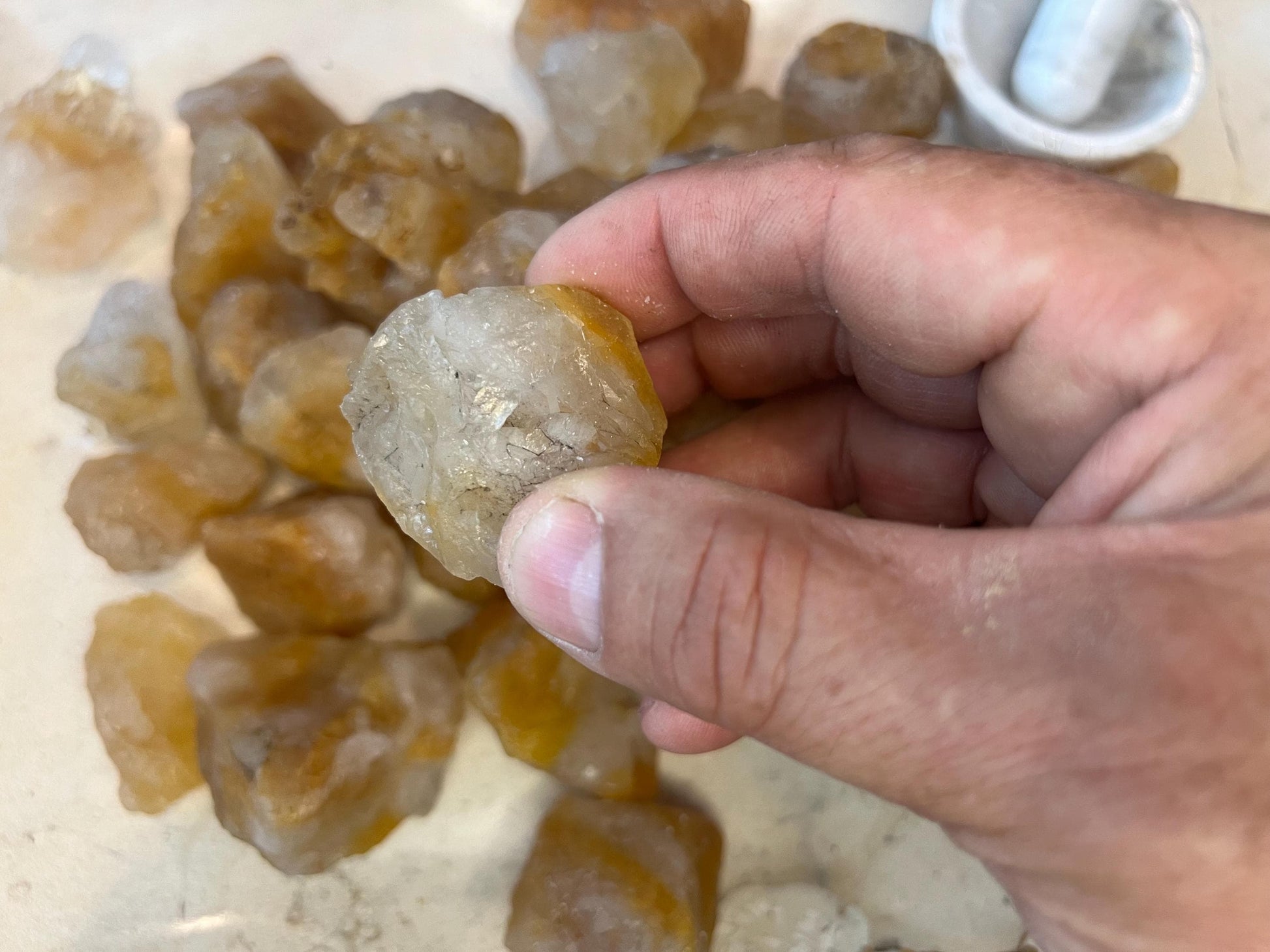 Raw Greenland Hematoid Fire Quartz Crystal: Stress Relief Decor