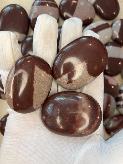 Narmada Palm Stone: Polished Indian Crystal for Meditation Home Decor Worry Pocket Stress Anxiety Palm Stone