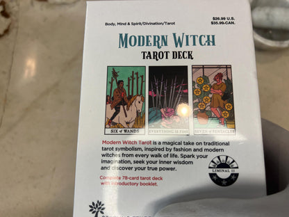 The Modern Witches Tarot Deck by Lisa Sterle 78 Cards Fully Licensed and Original Inclusive Tarot Deck Guidebook Home Decor Gift