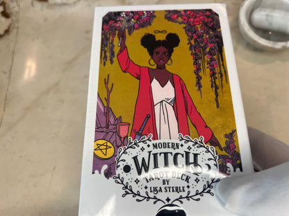 The Modern Witches Tarot Deck by Lisa Sterle 78 Cards Fully Licensed and Original Inclusive Tarot Deck Guidebook Home Decor Gift