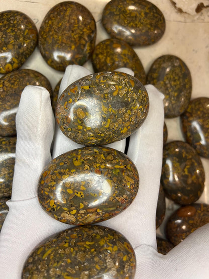 Ajooba Jasper Palm Stone: Polished Crystal for Meditation Home Decor Worry Pocket Stress Anxiety Palm Stone