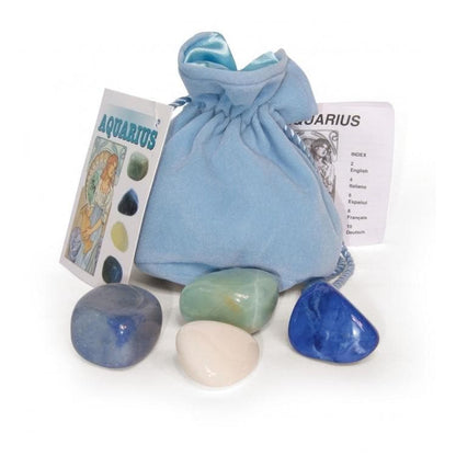 Zodiac Crystal Set: Tumbled Gemstones, Birthday Gift