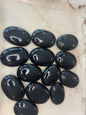 Indian Black Tourmaline Palm Stone Natural Crystal Worry Stone Home Decor Anxiety Pocket Distraction Meditation Gift Birthday Christmas