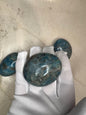 Indian Blue Apatite Palm Natural Crystal Polished Worry Stone Home Decor Anxiety Pocket Distraction Meditation Gift Birthday Christmas