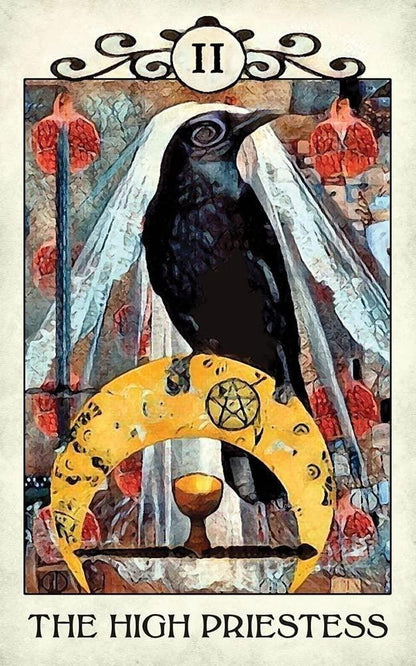 Crow Tarot Deck 78 Cards Fully Licensed and Original Inclusive Tarot Deck Guidebook Home Decor Gift