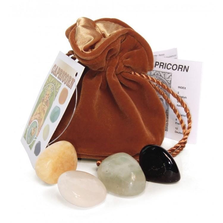 Zodiac Crystal Set: Tumble Stones, Birth Month Sign