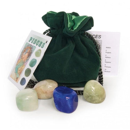 Zodiac Crystal Set: Tumbled Gemstones, Birthday Gift