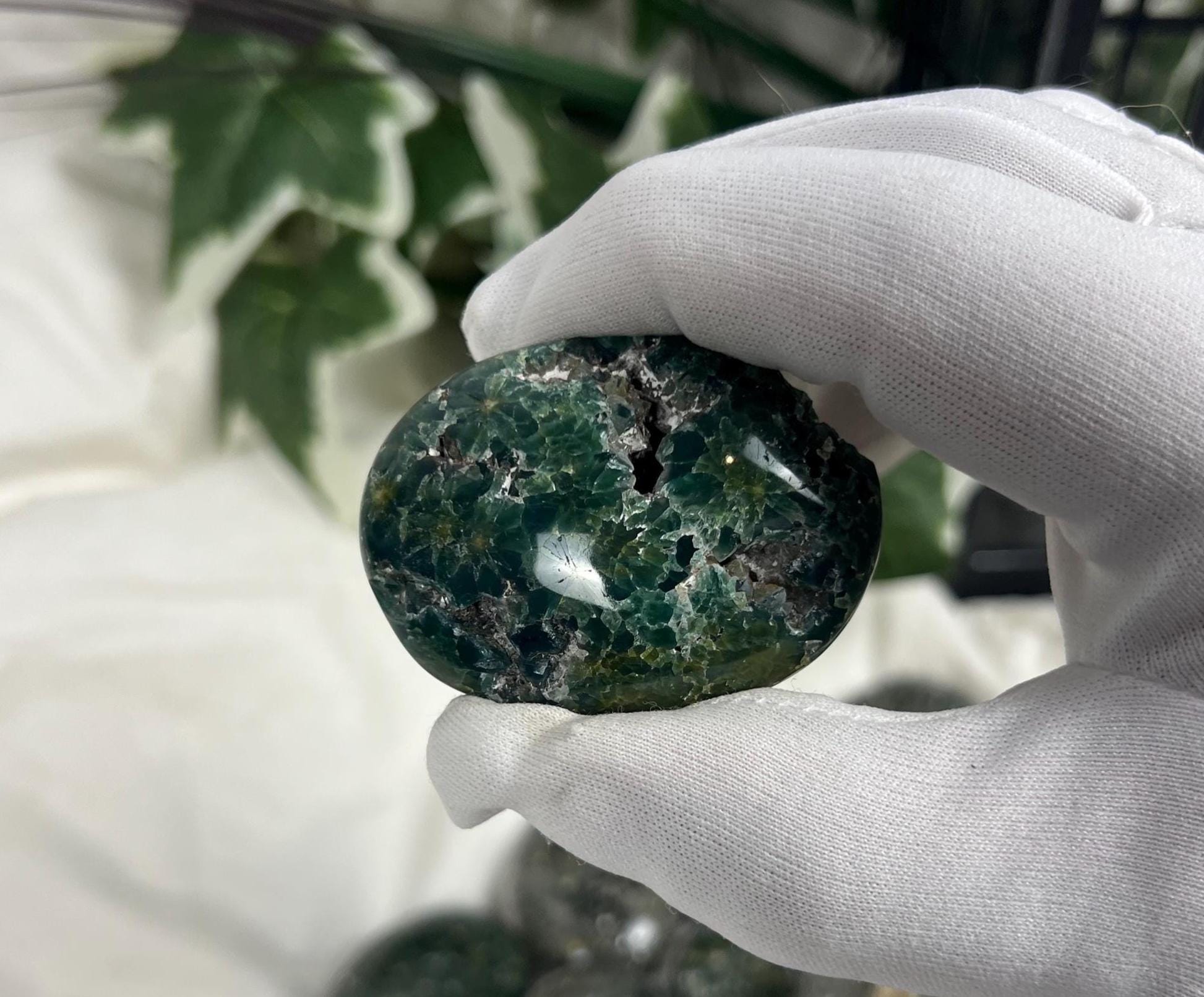 Rhyolite Polished Natural Palm Stone Smooth Polished Carved Crystal Distraction Anxiety Worry Home Decor Birthday Student Christmas Stress
