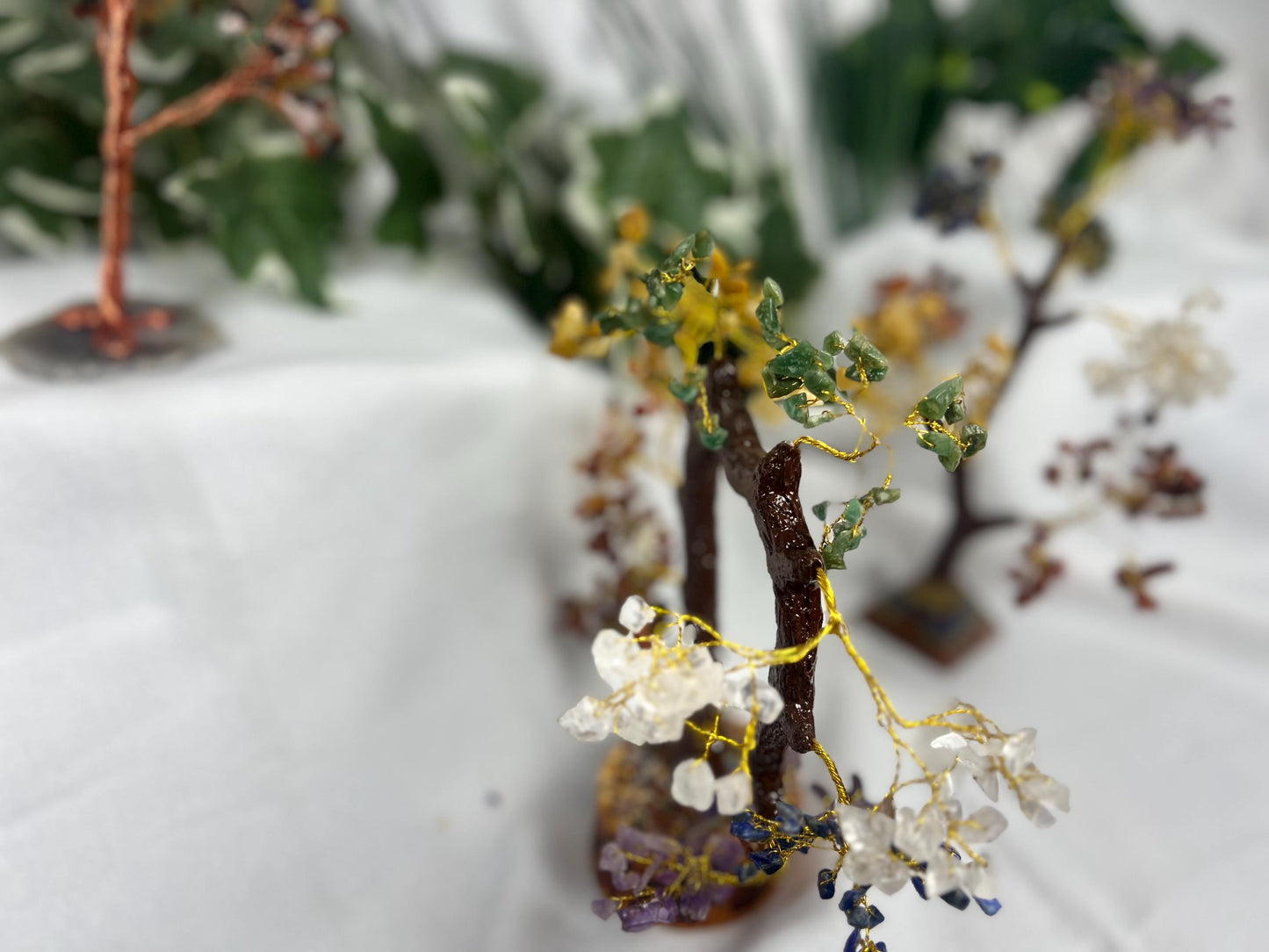 Crystal Confetti Heart Trees Stone Chips Smooth Anxiety Polished Rock Tumbled Pocket Crystal Worry Palm Home Decor Xmas Natural Gift