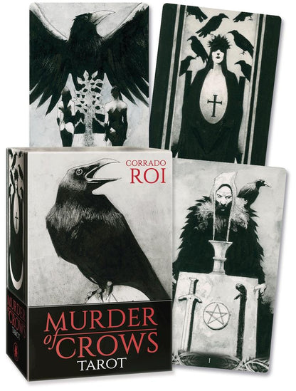 Murder of Crows by Corrado Roi 78 Cards Fully Licensed and Original Inclusive Tarot Deck Guidebook Home Decor Gift