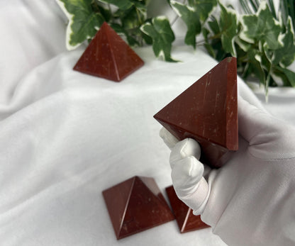 Red Jasper Pyramid: Polished Crystal Meditation Stone
