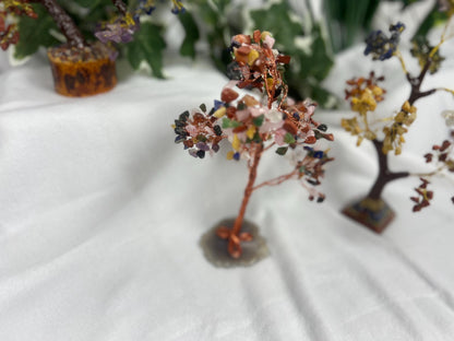 7 Chakra Crystal Tree: Copper Wire Trunk, Reiki Healing Decor