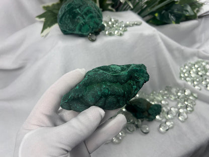 Raw Afghan Malachite Crystals: Untreated Green Mineral Specimens