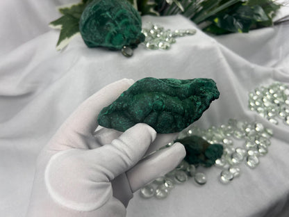 Raw Afghan Malachite Crystals: Untreated Green Mineral Specimens