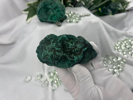 Raw Afghan Malachite Crystals: Untreated Green Mineral Specimens