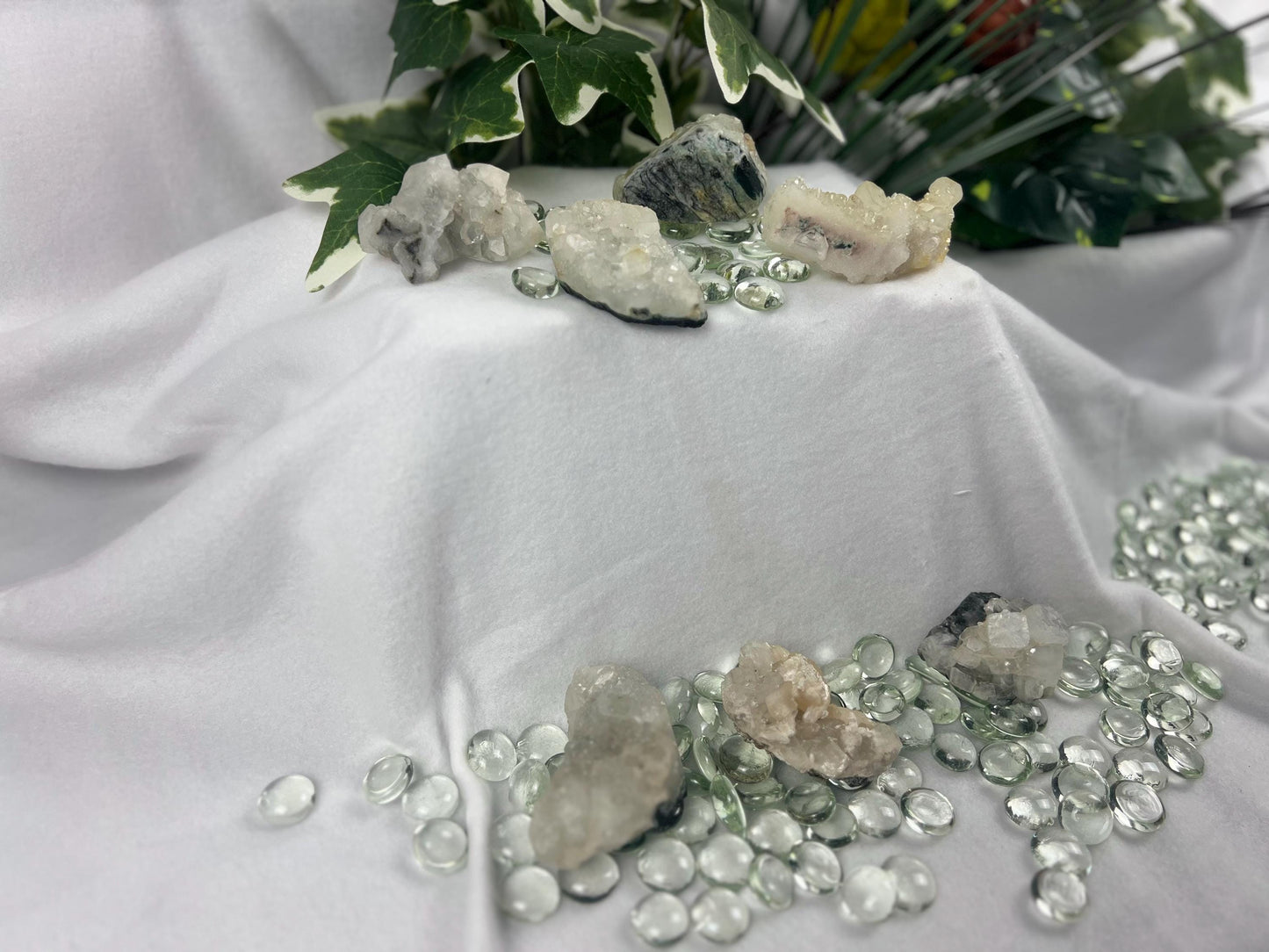 Apophyllite Crystal Cluster: Healing Geode, Meditation Stone, Home Decor
