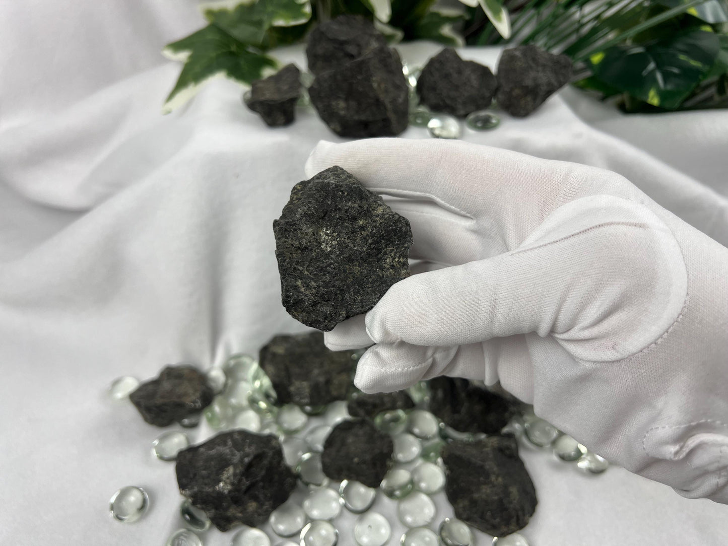 Raw Coppernite Crystals: Untreated Nuummite for Anxiety & Home Decor