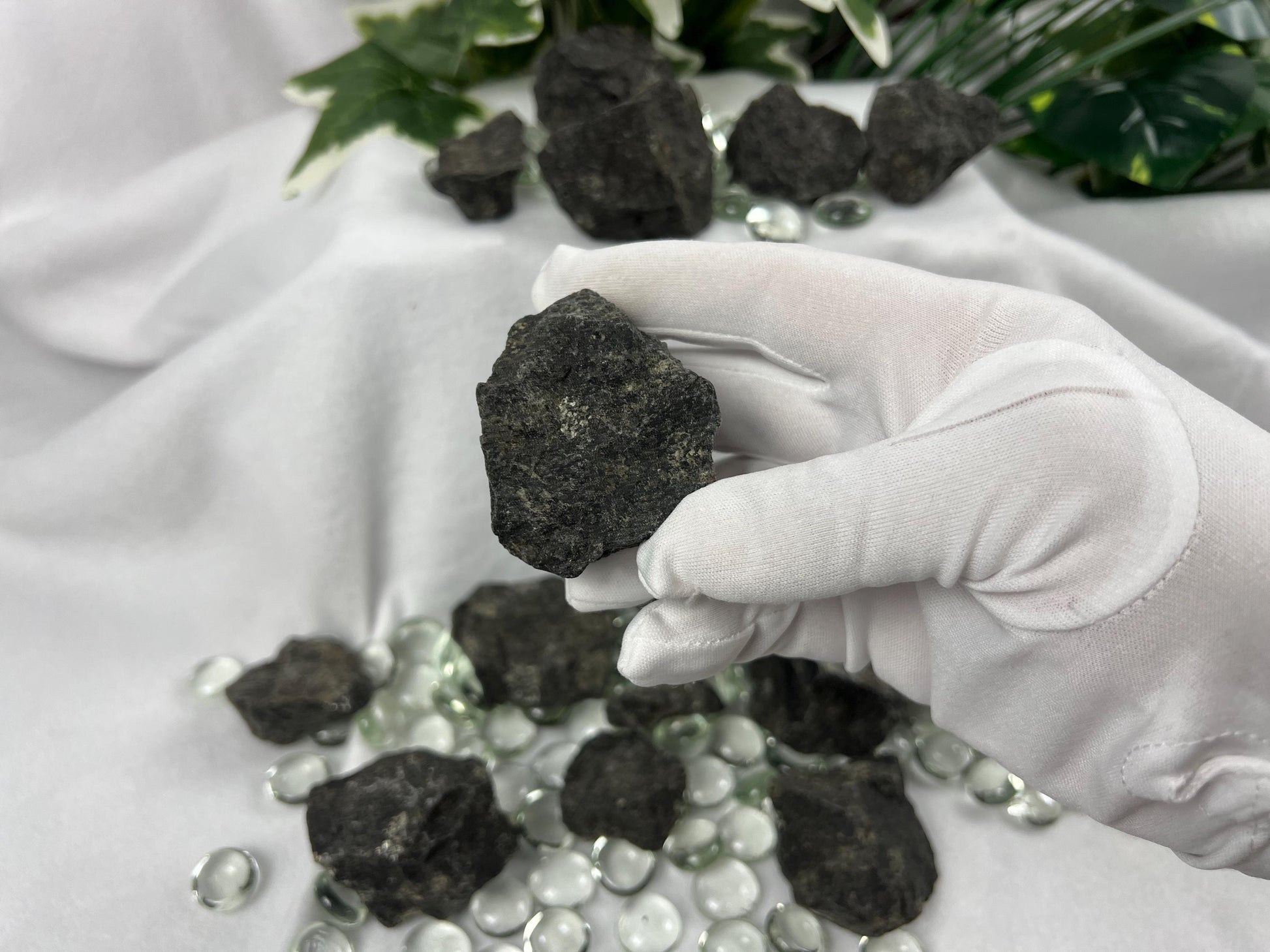 Raw Coppernite Crystals: Untreated Nuummite for Anxiety & Home Decor
