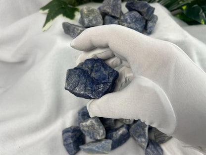 Raw Blue Aventurine Palm Stone: Polished Crystal for Anxiety Relief