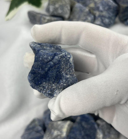 Raw Blue Aventurine Palm Stone: Polished Crystal for Anxiety Relief