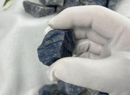 Raw Blue Aventurine Palm Stone: Polished Crystal for Anxiety Relief