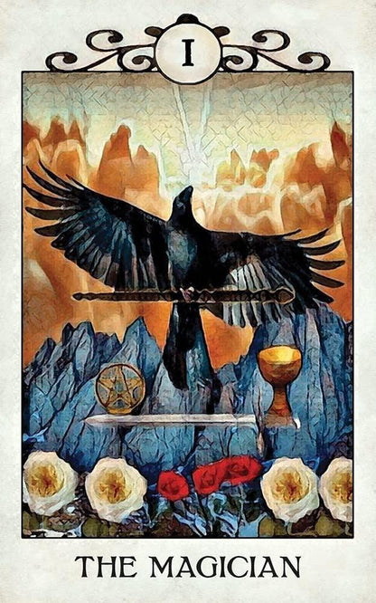 Crow Tarot Deck 78 Cards Fully Licensed and Original Inclusive Tarot Deck Guidebook Home Decor Gift