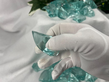 Raw Aquamarine Green Opalite Crystals: High Frequency Healing Stones, Home Decor