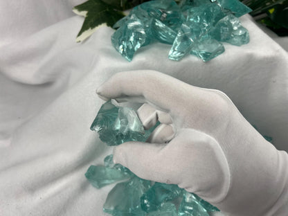 Raw Aquamarine Green Opalite Crystals: High Frequency Healing Stones, Home Decor