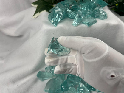 Raw Aquamarine Green Opalite Crystals: High Frequency Healing Stones, Home Decor