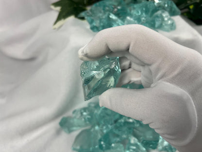Raw Aquamarine Green Opalite Crystals: High Frequency Healing Stones, Home Decor