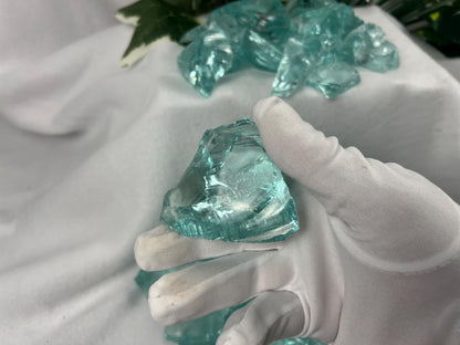 Raw Aquamarine Green Opalite Crystals: High Frequency Healing Stones, Home Decor