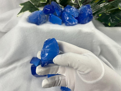 Raw Sapphire Opalite Crystal Glass Arts and Crafts Home Decor Gift Birthday Stone Anxiety Worry Meditation Christmas Mineral
