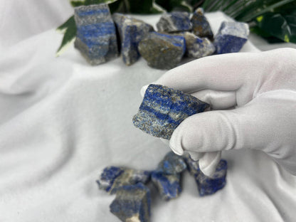 Afghan Lapis Lazuli Palm Stone: Raw Blue Crystal for Anxiety Relief, Crafting