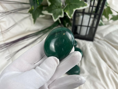 Green Jade Palm Stone: Polished Crystal for Anxiety Relief Home Decor Worry Pocket Stress Anxiety Palm Stone