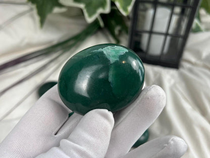 Green Jade Palm Stone: Polished Crystal for Anxiety Relief Home Decor Worry Pocket Stress Anxiety Palm Stone