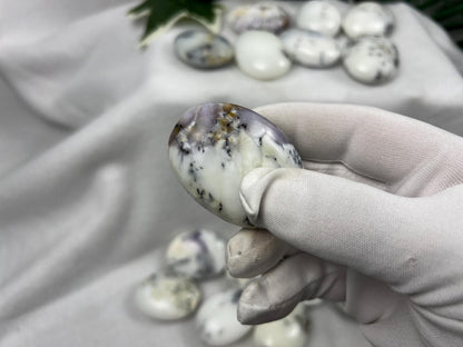 Moroccan Dendritic Calcite Palm Stone: Stress Relief, Home Decor Home Decor Worry Pocket Stress Anxiety Palm Stone