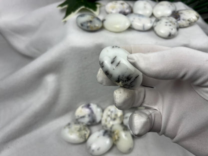 Moroccan Dendritic Calcite Palm Stone: Stress Relief, Home Decor Home Decor Worry Pocket Stress Anxiety Palm Stone