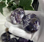 Brazilian Chevron Amethyst Palm Stone: Polished Crystal for Anxiety Relief Home Decor Worry Pocket Stress Anxiety Palm Stone